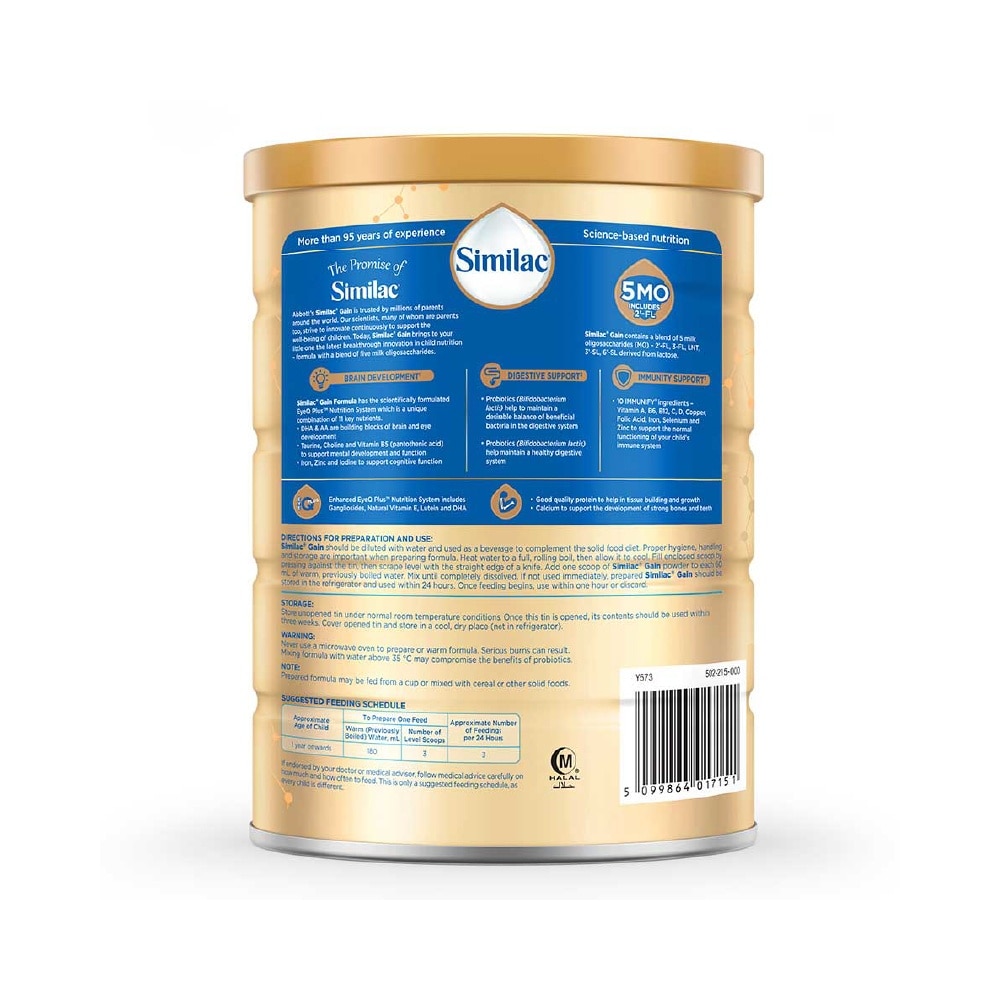 Gain 5Mo Stage 3 Growing Up Baby Milk Powder Formula (1 Year Onwards) 850g