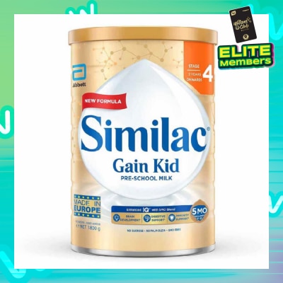 SIMILAC Gain 5Mo Stage 4 Pre School Milk Powder Formula (3 Years Onwards) 1800g (Expiry: Sept`2025)