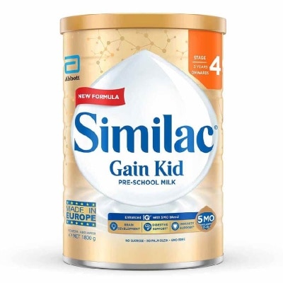 SIMILAC Gain 5Mo Stage 4 Pre School Milk Powder Formula (3 Years Onwards) 1800g