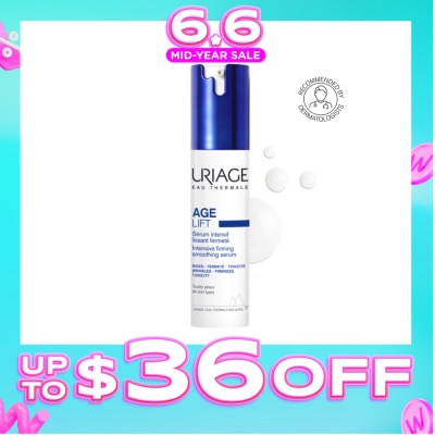 URIAGE - Age Lift Intensive Firming Smoothing Serum (For Firm Skin + Anti Ageing + Anti-Wrinkle + Suitable for All Skin Types) 30ml