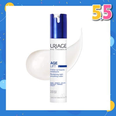 URIAGE Age Lift Revitalizing Night Smoothing Cream (For Firm Skin + Anti Ageing + Anti-Wrinkle + Suitable for All Skin Types) 40ml