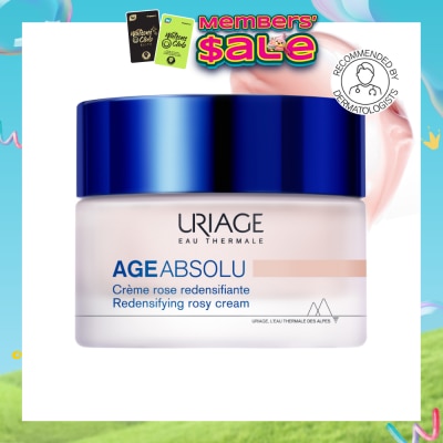 URIAGE - Age Absolu Redensifying Rosy Cream (For Firm Skin + Anti Ageing + Anti-Wrinkle + Suitable for All Skin Types) 50ml