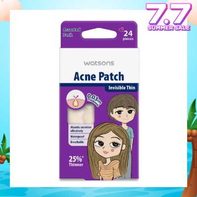 WATSONS Acne Patch Assorted Pack (0.03cm Thickness, Invisible Thin) 24s
