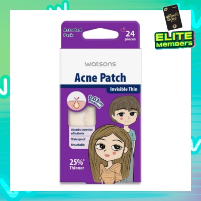 WATSONS Acne Patch Assorted Pack (0.03cm Thickness, Invisible Thin) 24s