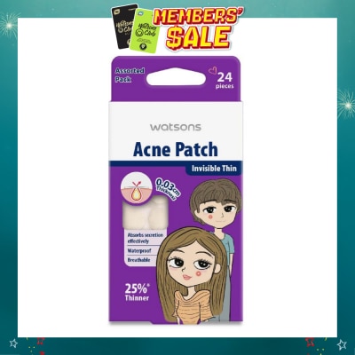 WATSONS - Acne Patch Assorted Pack (0.03cm Thickness, Invisible Thin) 24s