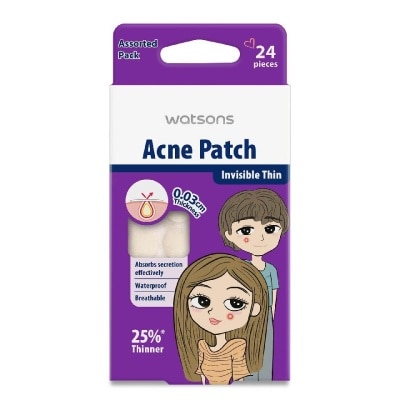 WATSONS Acne Patch Assorted Pack (0.03cm Thickness, Invisible Thin) 24s