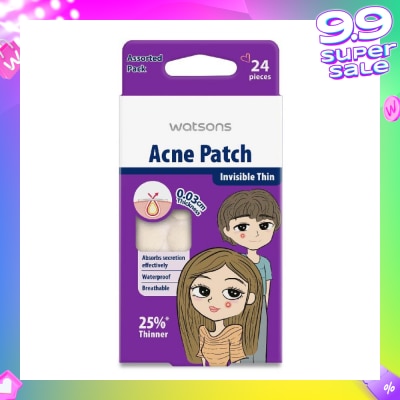 WATSONS Acne Patch Assorted Pack (0.03cm Thickness, Invisible Thin) 24s