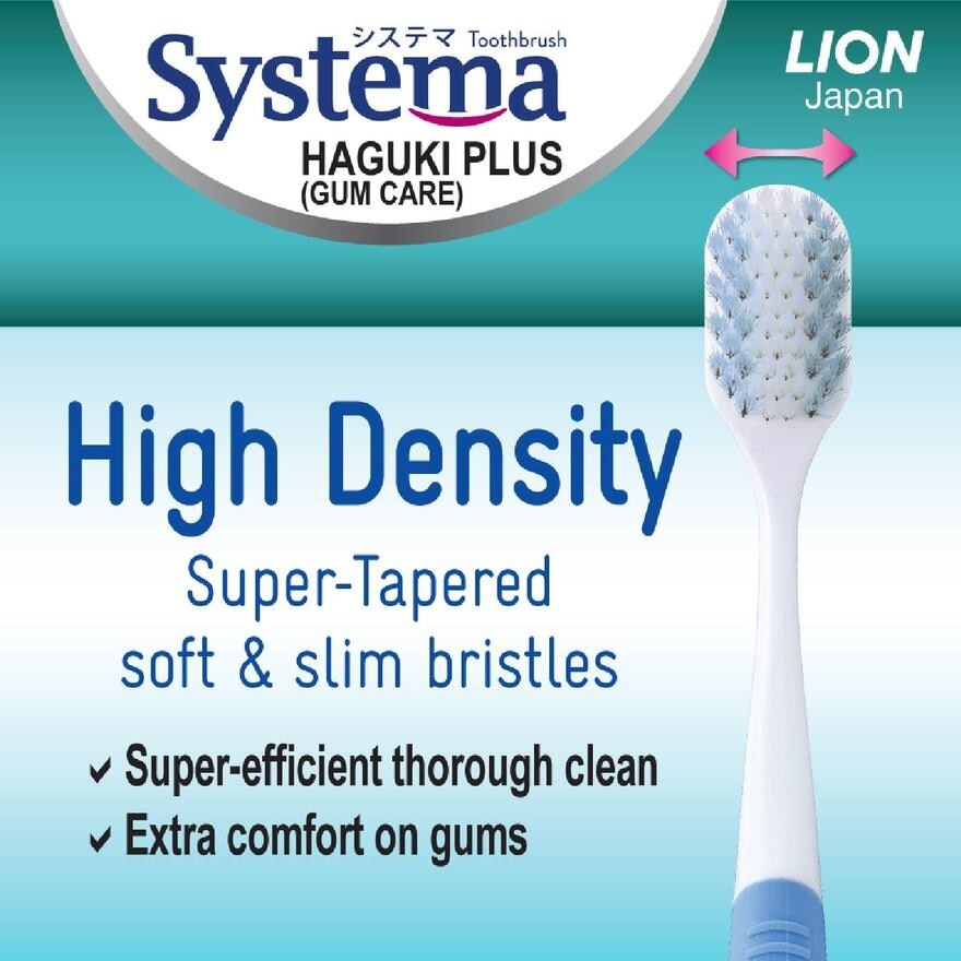 Haguki Plus Toothbrush Ultra Soft (High Density + Super-Tapered Soft & Slim Bristles) 1s