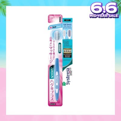 SYSTEMA Haguki Plus Toothbrush Soft (High Density + Super-Tapered Soft & Slim Bristles) 1s