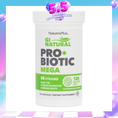 NATURE'S PLUS - GI Natural Probiotic Mega 120 Billion CFU Dietary Supplement Capsule 30s