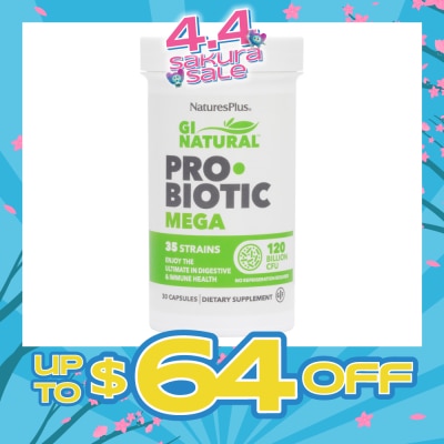 NATURE'S PLUS - GI Natural Probiotic Mega 120 Billion CFU Dietary Supplement Capsule 30s