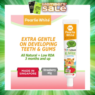 PEARLIE WHITE® - All Natural Enamel Safe Kids' Toothpaste Fluoride Free 45g