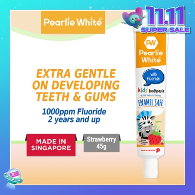PEARLIE WHITE® Enamel Safe Kids' Toothpaste with Fluoride 45g