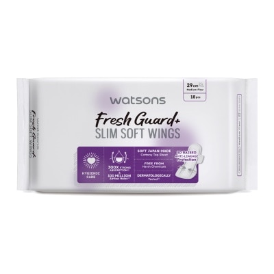 WATSONS - Fresh Guard+ Slim Soft Wings Sanitary Pad 29cm 18s