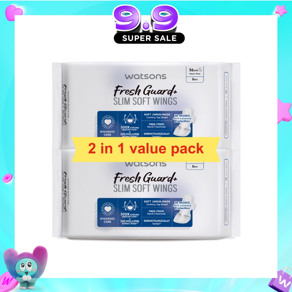 Fresh Guard+ Slim Soft Wings Sanitary Pad 36cm TwinPack 8s x 2 image