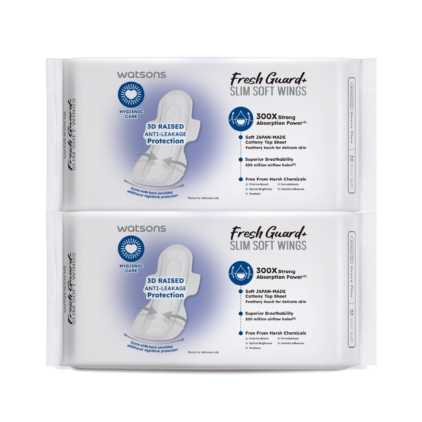 Fresh Guard+ Slim Soft Wings Sanitary Pad 36cm TwinPack 8s x 2