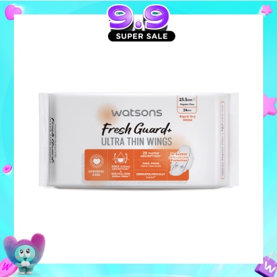 WATSONS - Fresh Guard+ Ultra Thin Wings Sanitary Pad 23.5cm 24s image