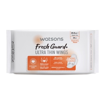 WATSONS - Fresh Guard+ Ultra Thin Wings Sanitary Pad 23.5cm 24s