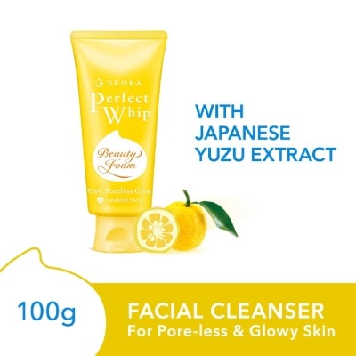 SENKA Perfect Whip Vitamin-C Poreless Glow (Reduce Visible Blackheads + Brightens Skin) 100g