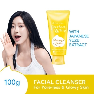 SENKA Perfect Whip Vitamin-C Poreless Glow (Reduce Visible Blackheads + Brightens Skin) 100g