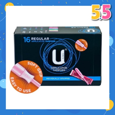 KOTEX U Applicator Tampon Regular Individually Packed 16s