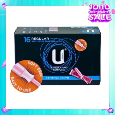 KOTEX U Applicator Tampon Regular Individually Packed 16s
