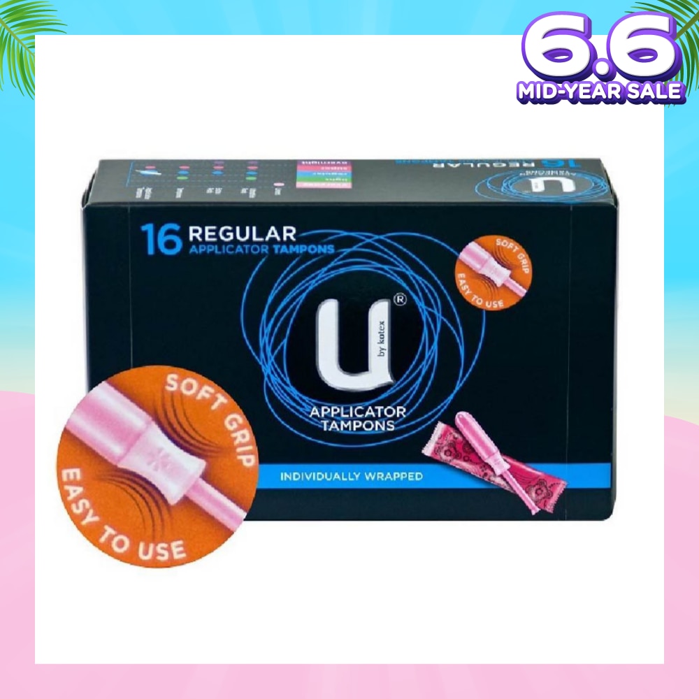 U Applicator Tampon Regular Individually Packed 16s