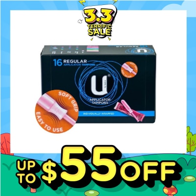 KOTEX U Applicator Tampon Regular Individually Packed 16s