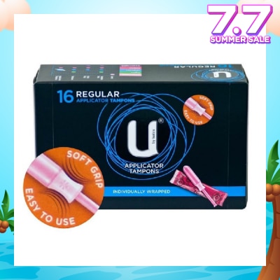 KOTEX U Applicator Tampon Regular Individually Packed 16s