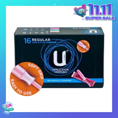 KOTEX U Applicator Tampon Regular Individually Packed 16s