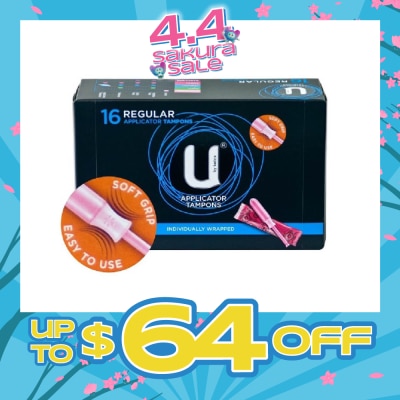 KOTEX - U Applicator Tampon Regular Individually Packed 16s
