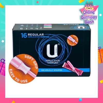 KOTEX U Applicator Tampon Regular Individually Packed 16s
