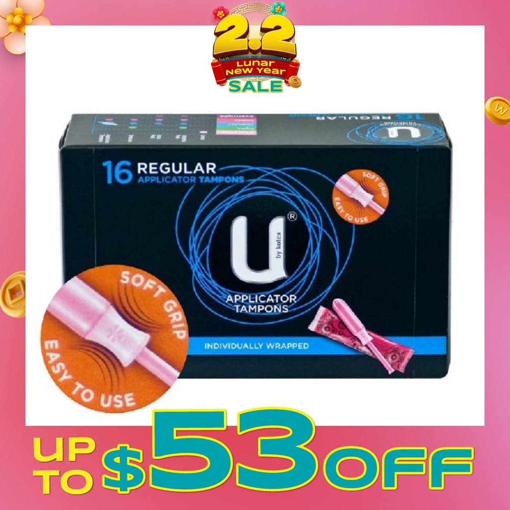 U Applicator Tampon Regular Individually Packed 16s