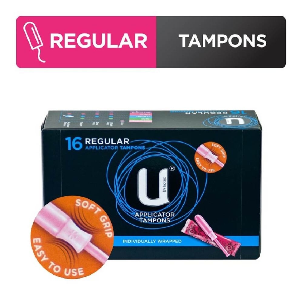 U Applicator Tampon Regular Individually Packed 16s