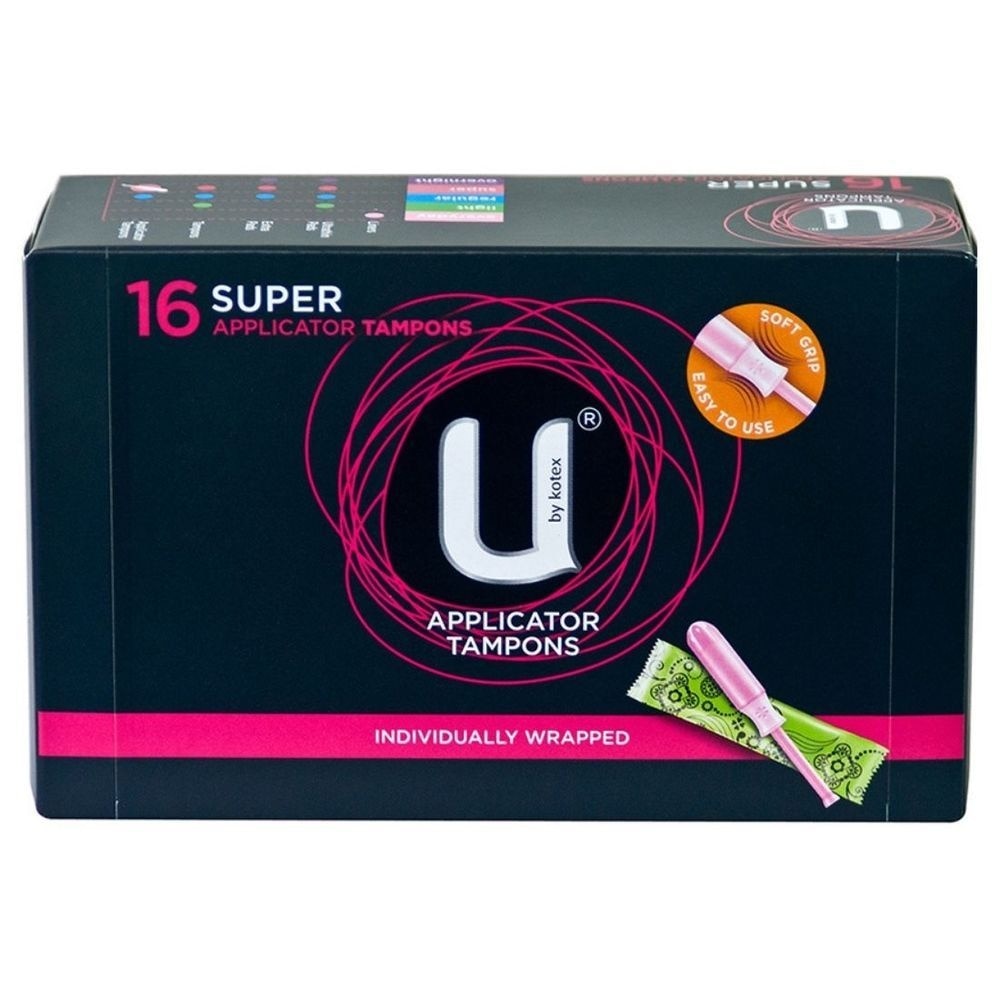 U Applicator Tampon Super Individually Packed 16s