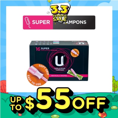 KOTEX U Applicator Tampon Super Individually Packed 16s