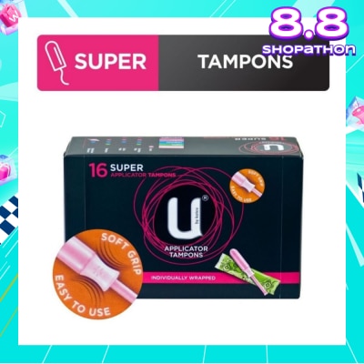 KOTEX U Applicator Tampon Super Individually Packed 16s