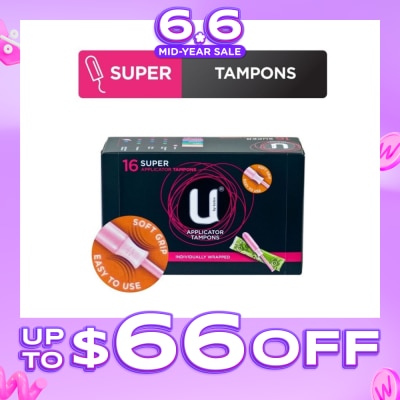 KOTEX - U Applicator Tampon Super Individually Packed 16s