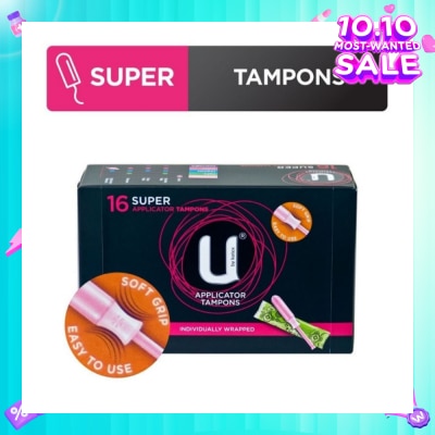 KOTEX U Applicator Tampon Super Individually Packed 16s
