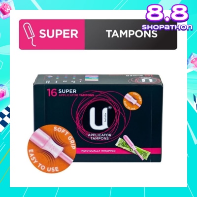 KOTEX U Applicator Tampon Super Individually Packed 16s