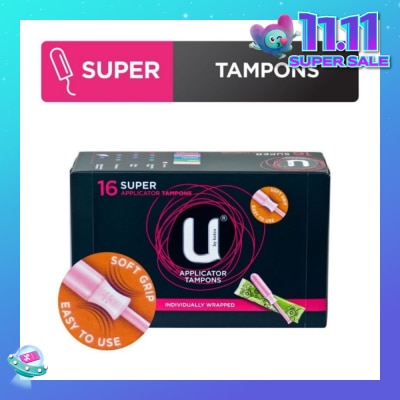 KOTEX U Applicator Tampon Super Individually Packed 16s