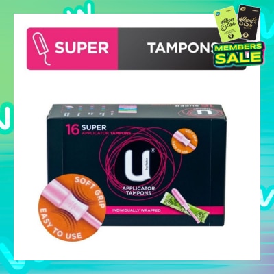 KOTEX U Applicator Tampon Super Individually Packed 16s