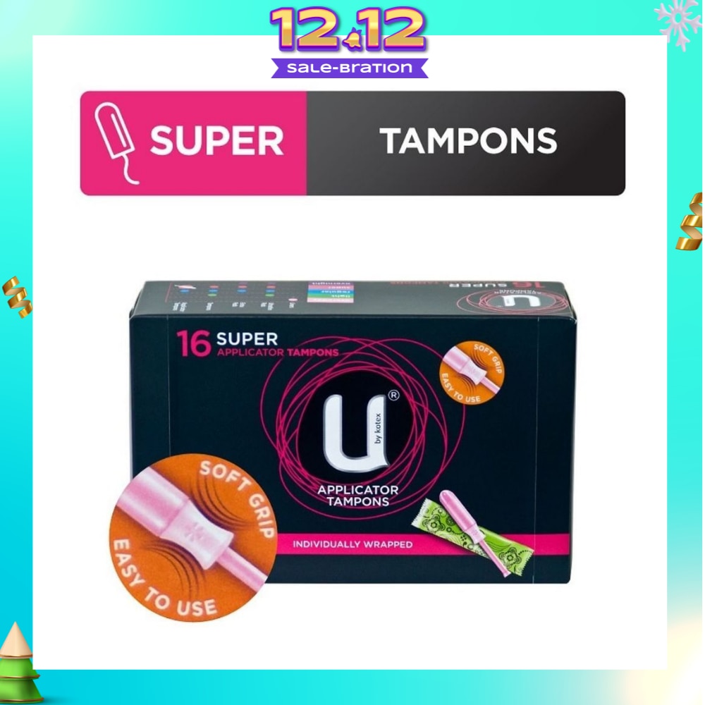 U Applicator Tampon Super Individually Packed 16s