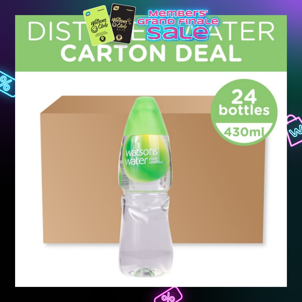 Distilled Water Bottle 430ml x 24s (per carton) (Expiry: Apr`2026)
