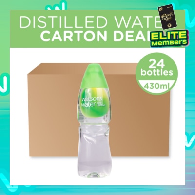 WATSONS Distilled Water Bottle 430ml x 24s (per carton) (Expiry: Apr`2026)