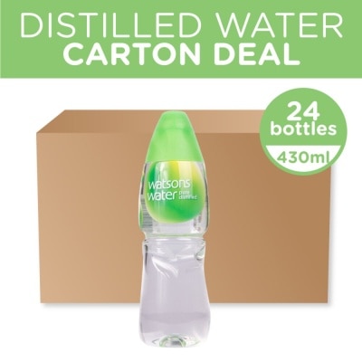 WATSONS Distilled Water Bottle 430ml x 24s (per carton)