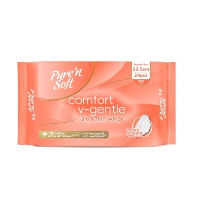 PURE N SOFT - Comfort V-Gentle Ultra Thin Wings 23.5cm for Day 24s