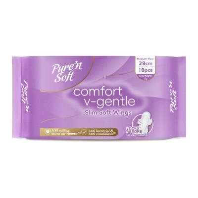 PURE N SOFT - Comfort V-Gentle Slim Soft Wings 29cm 18s