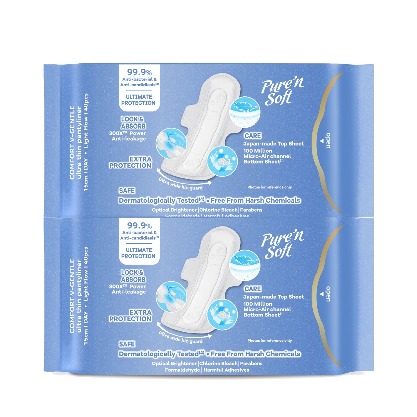 Comfort V-Gentle Slim Soft Wings 36cm for Night Value Pack 8s x 2