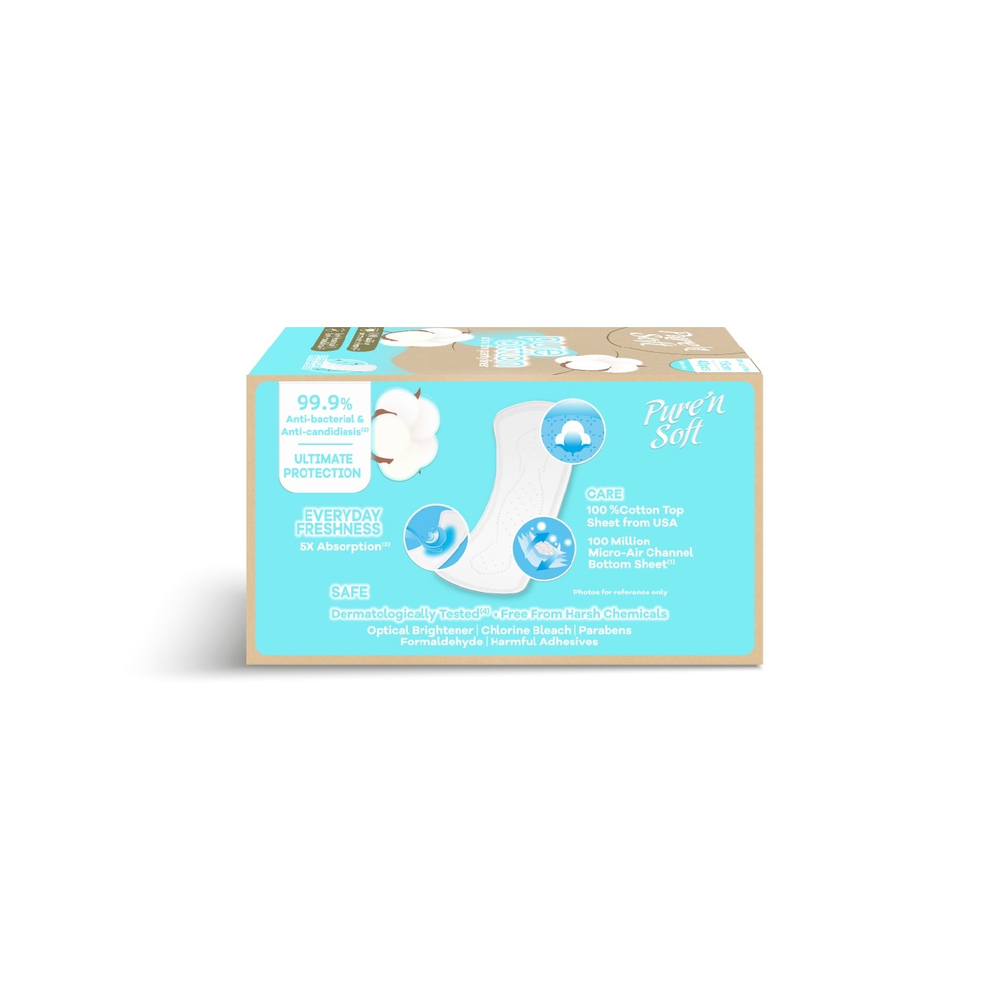 Pure Cotton Ultra Thin Pantyliner 15cm 40s